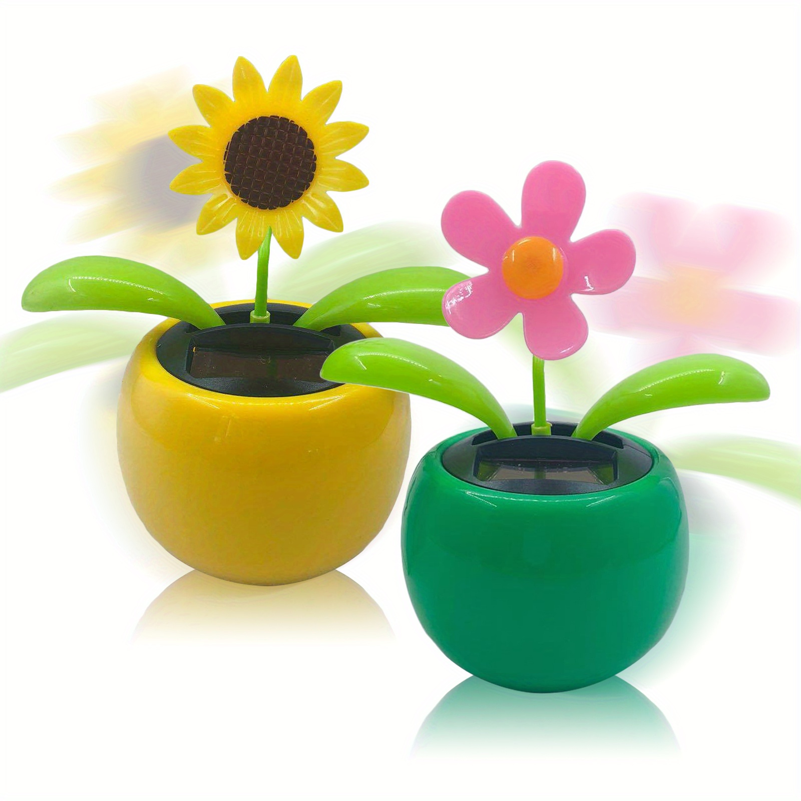 2 Stück Solar-Tanzspielzeug, Solar-Tanzblume Im Farbigen Topf, Schwingende  Blumentänzerin, Auto-Armaturenbrett-Dekoration - Temu Austria