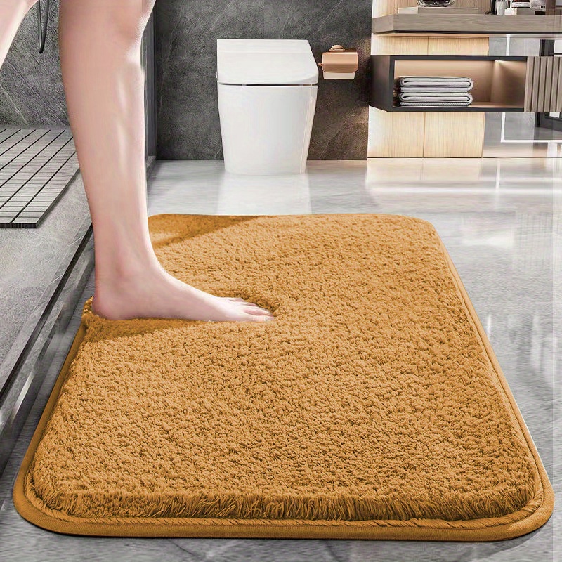 Plush Velvet Bath Rugs Set, Thickened Bathroom Rug Set Includes Bath Rug,  Contour Mat, Toilet Seat Cover Soft Microfiber Bath Absorbent Mats With  Non-slip Rubber Backing, Machine Washable - Temu