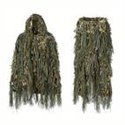 ghillie suit hunting set 3d bionic leaf disguise uniform for height 165 185cm cs encrypted camouflage suits