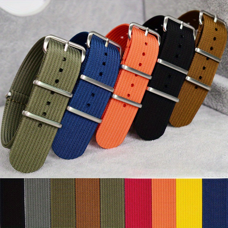 Bracelet de montre en nylon avec boucle en acier inoxydable 18mm 20mm 22mm choix id al pour les cadeaux