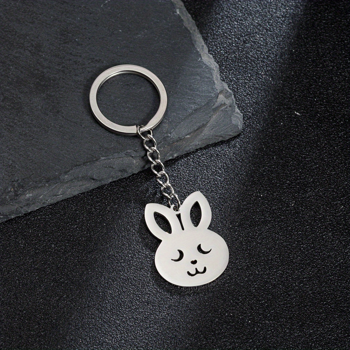 Metal bunny clearance keychain