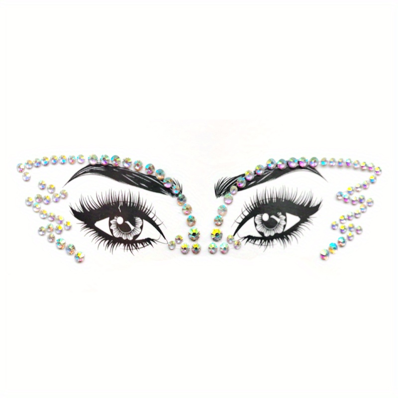 Temporary Sexy Face Gems Tattoo Sticker 3D Acrylic Glitter Rhinestone Kids  Holiday Party Masquerade Body Facial Jewelry Tattoo - AliExpress