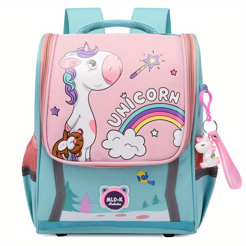 Cycle-Topshop Kid'S Backpack Mini Fluffy Schoolbag For Girls Cartoon Plush  Unicorns Design Student Cute Travel Book Bag New