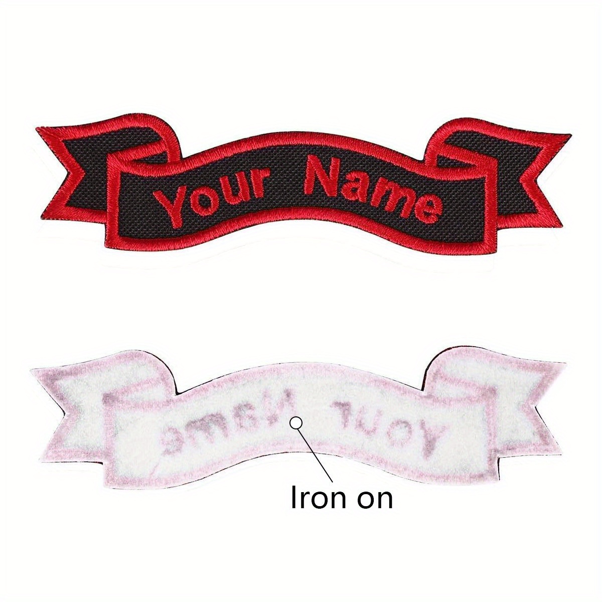 Custom Embroidered Name Patch Iron on Patch for Jacket,custom Embroidered  Patches, Sew on Name Patch, Oval Patches, Name Patch for Backpack 