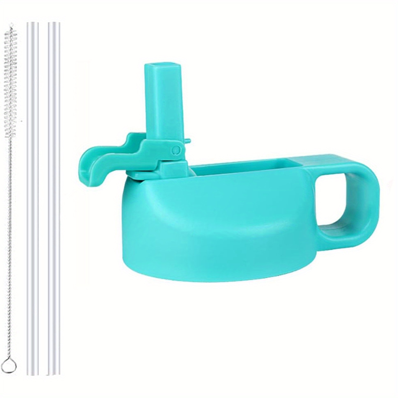 Convenient Straw Lid With Handle For Wide Mouth - Temu