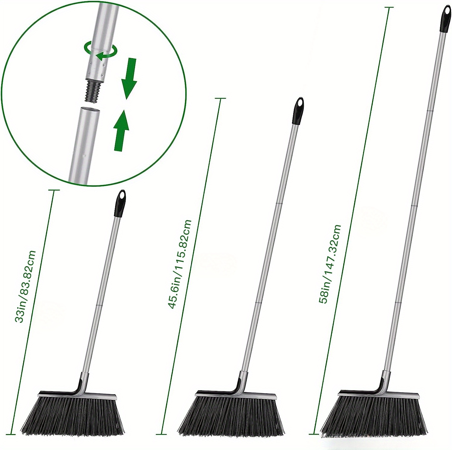 Outdoor/indoor Broom Floor Cleaning Long Handle Angle Brooms Temu