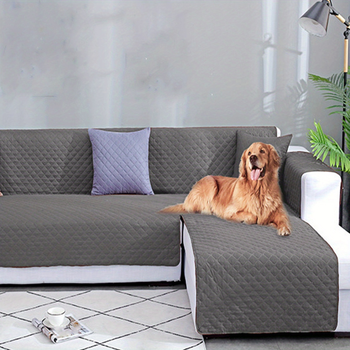 L shaped couch shop cover for dogs