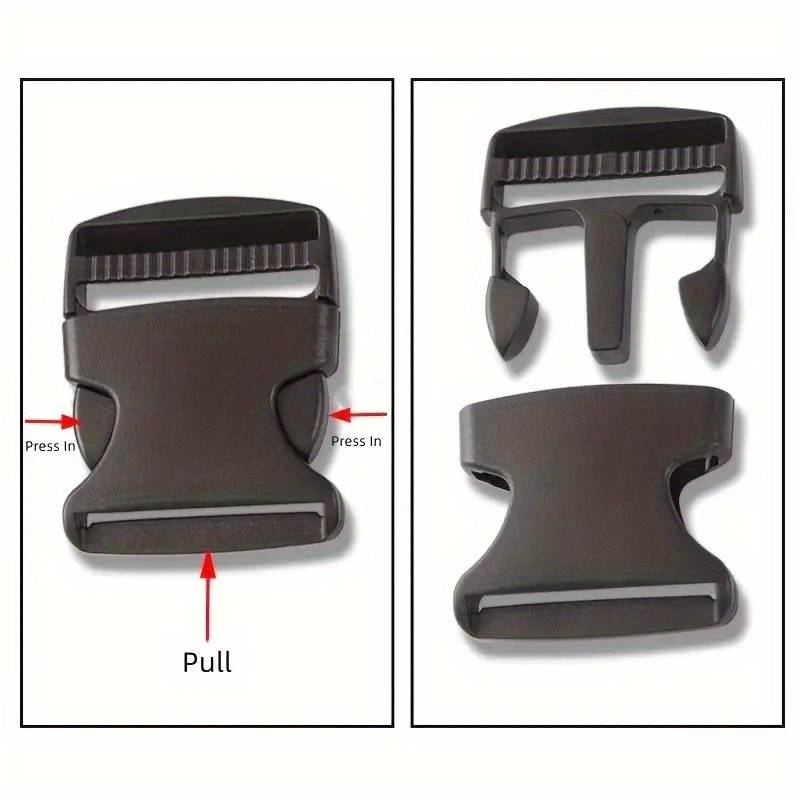 30mm Black Plastic Quick Release Side Buckle - Hybrid Clip For Straps, Belts & Bags