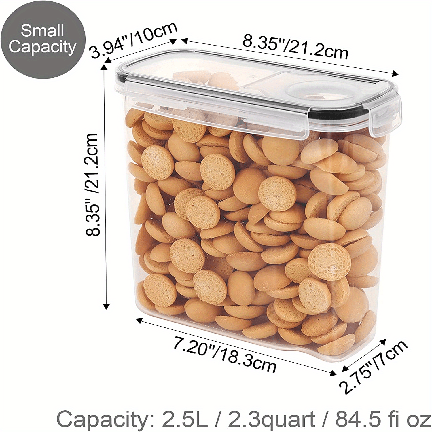 Juego de contenedores herméticos de almacenamiento de alimentos con tapas  de cerradura, cajas de comida secas de plástico para organización de cocina  para azúcar de harina de cereales,botes cocina almacenaje alimentos, 