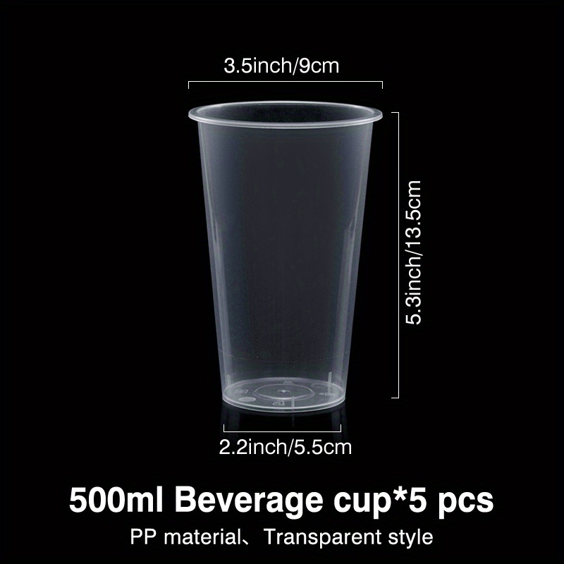 Disposable Milk Tea Plastic Cups Pp Plastic Cups - Temu