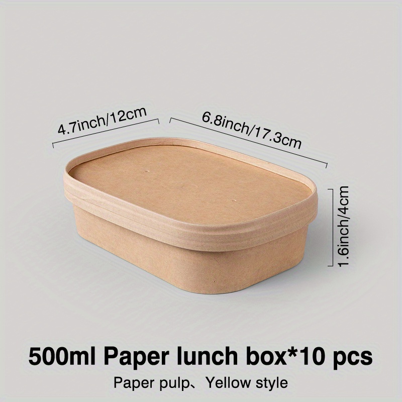 Disposable Paper Bowls Square Thickened Kraft Paper Lunch - Temu