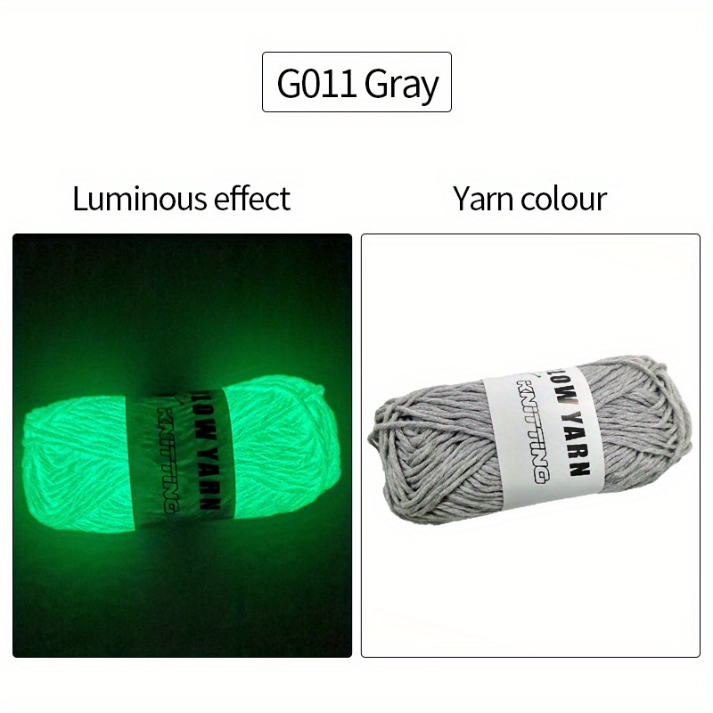 Glow in the Dark Yarn Polyester Luminous Yarn Glowing 2mm for Hand Knitting  NEW