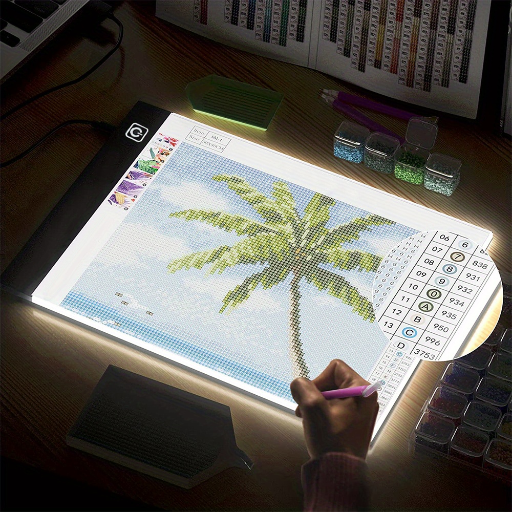 A4 Led Light Pad Drawing Copy Board Diy Diamond Painting Temu