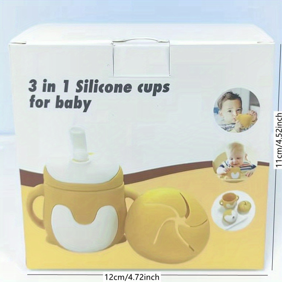 2-in-1 Silicone Baby Learning Cups With Straw & Snack Cup Lid, Spill Proof  Sippy Cups For Girl & Boy, Spill Proof Toddler Training Cup - Temu Israel