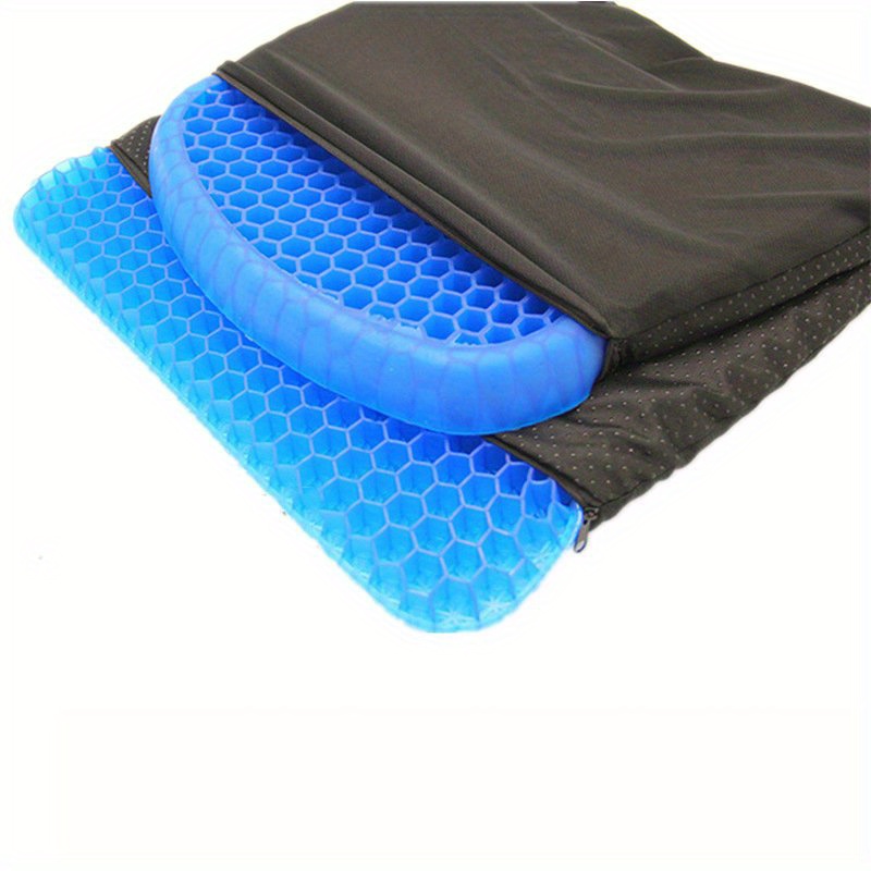 Cooling Gel Seat Cushion, Thick Big Breathable Honeycomb Design Absorbs  Pressure Points Seat Cushion with Non-Slip Cover Gel Cushion for Office  Chair