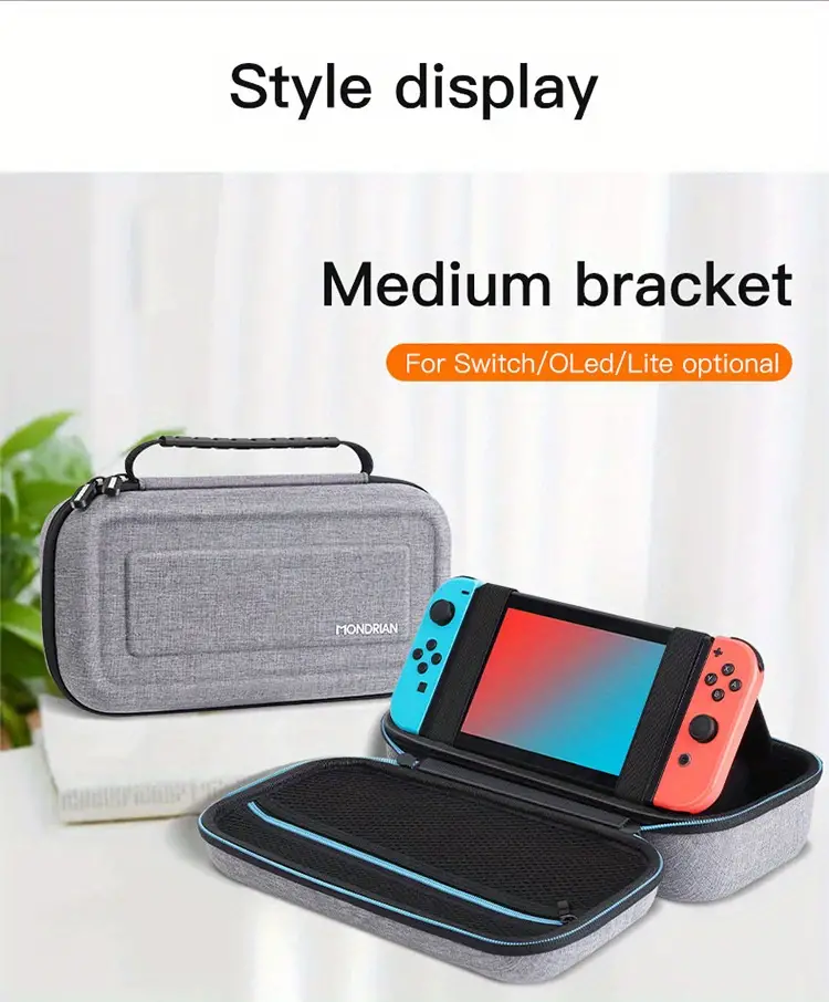 for nintendo switch switch oled storage bag free combination storage game console accessories finishing bag shockproof and waterproof simple and portable hard bag details 7
