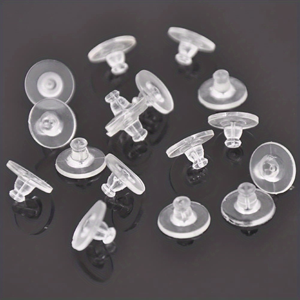 100 Pieces Bullet Earring Backs with Pad Hypoallergenic. MADE IN