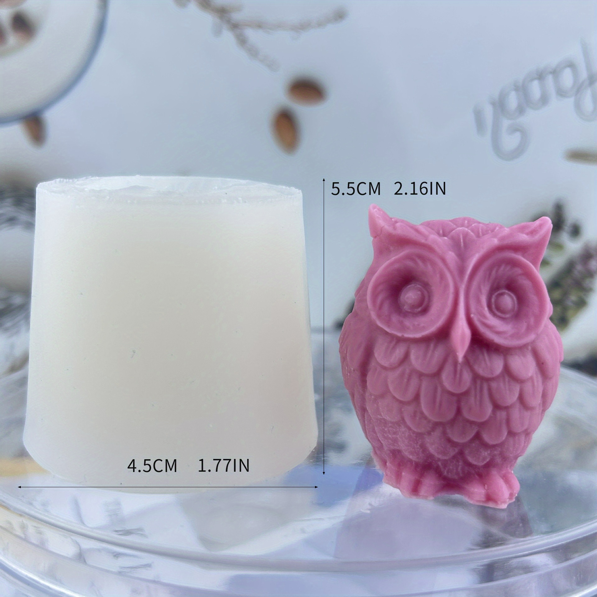 1pc Molde Silicona Velas Perfumadas Búho Pequeño 2.01 * 1.85 - Temu Chile