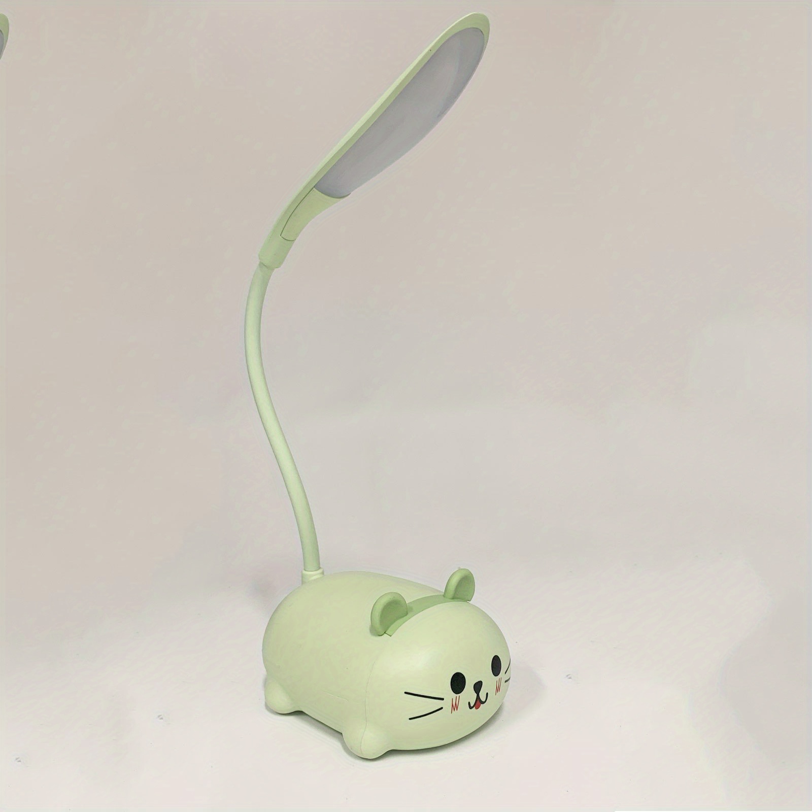  Lámpara para niños, lámpara de escritorio LED para niños,  bonita lámpara de gato kawaii, accesorios de escritorio flexible, cuello de  cisne para el cuidado de los ojos, caricaturas, lámpara de escritorio