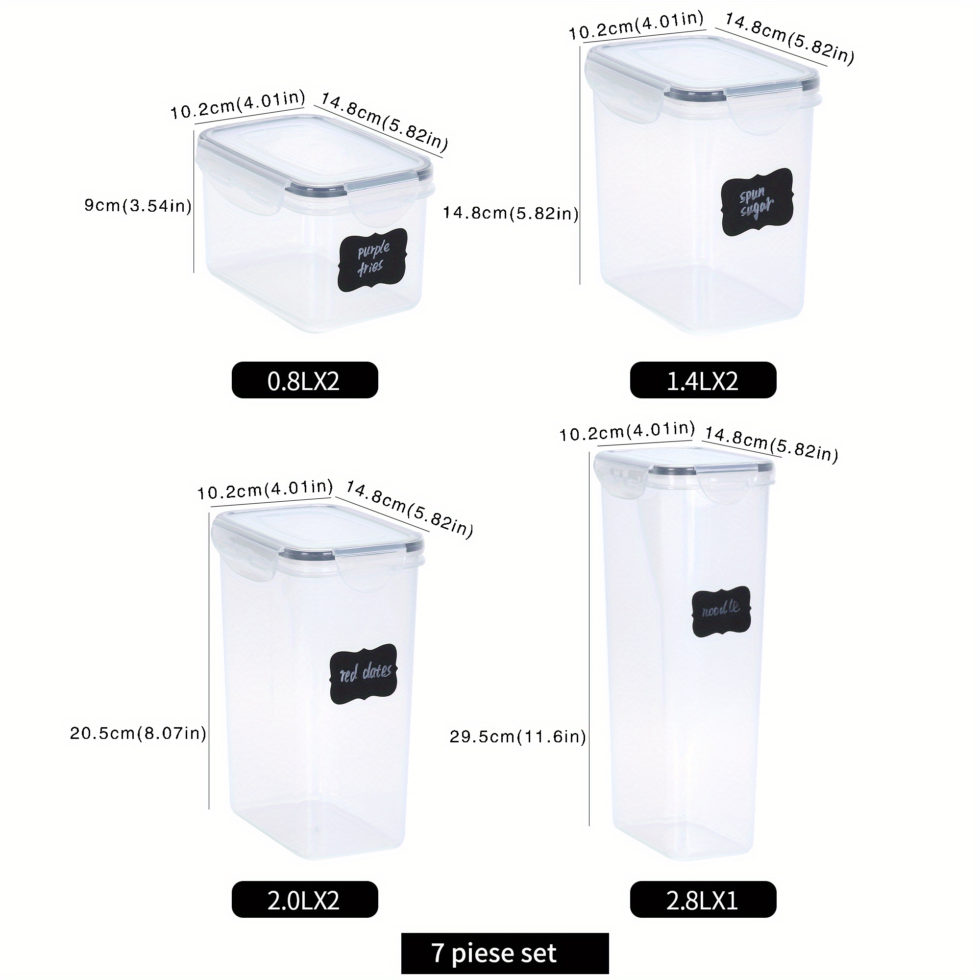 Airtight Food Storage Containers Kitchen Pantry - Temu United