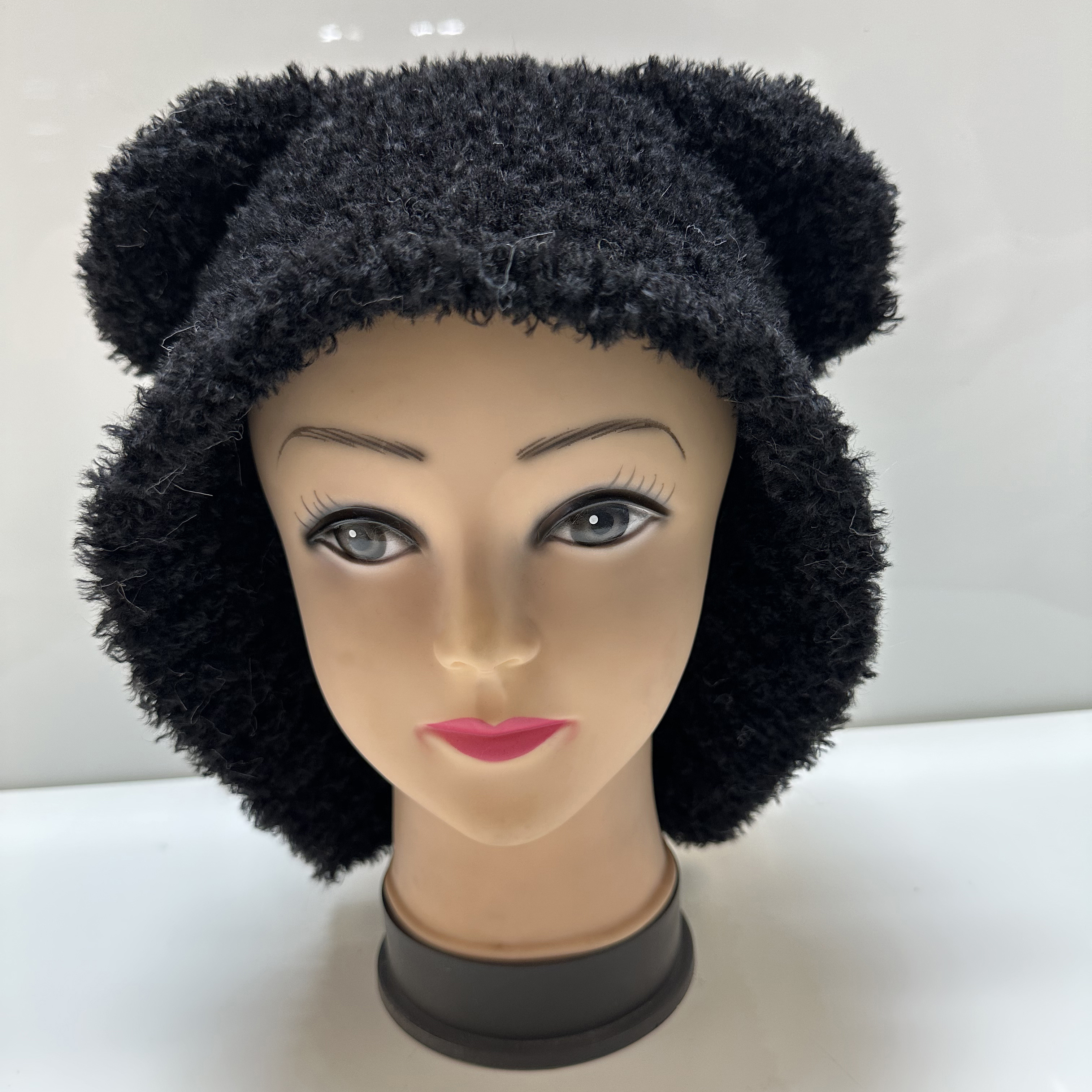 ✨ Ahouws Skull Beanie Caps Women Grey Winter Elastic Cute Bear Ear Autumn Hats Bear Ears Beanie - Etsy main image 2
