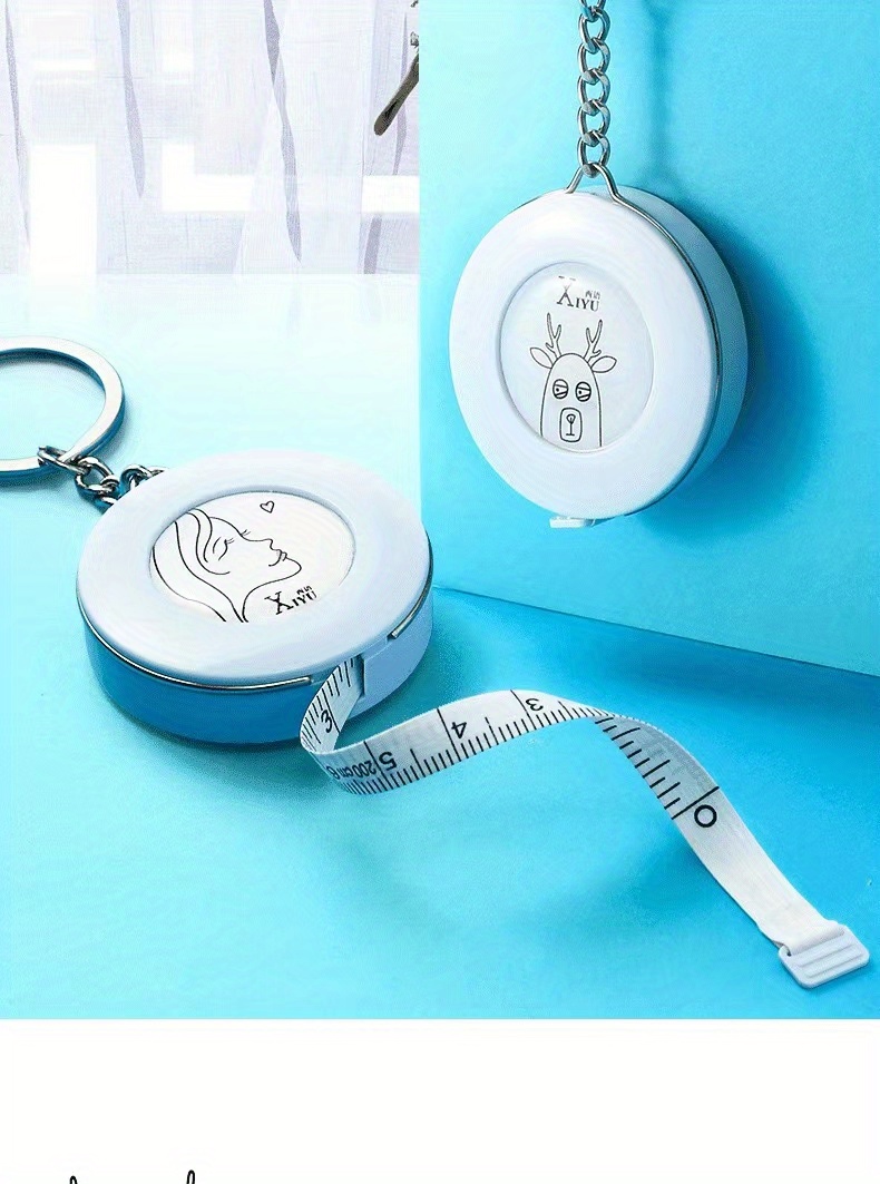 Mini Portable Tape Measure With Car Keychain Attachment Body - Temu