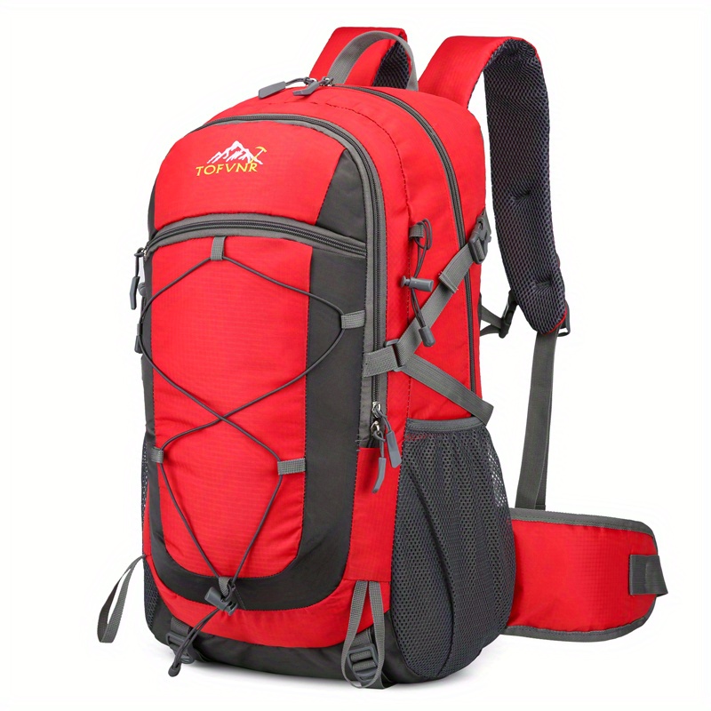 1pc Waterproof Nylon Large-capacity Backpack, Portable Mountaineering Bag,  Suitable For Outdoor Hiking, Travel, Camping