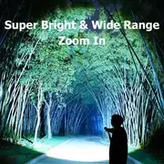 1pc led rechargeable flashlight super bright flashlight high lumens zoomable waterproof flashlights perfect for camping and emergencies details 2