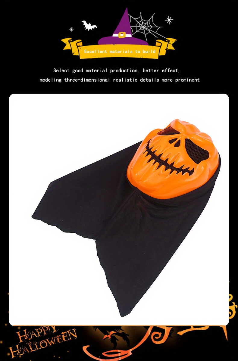 1pc Mens Halloween Mask Carnival Party Pumpkin Mask Horror Wacky Full