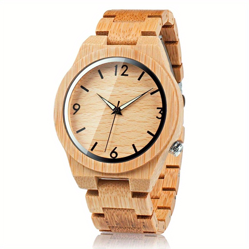 1pc stylish bobo bird bamboo mens watch handcrafted a simple