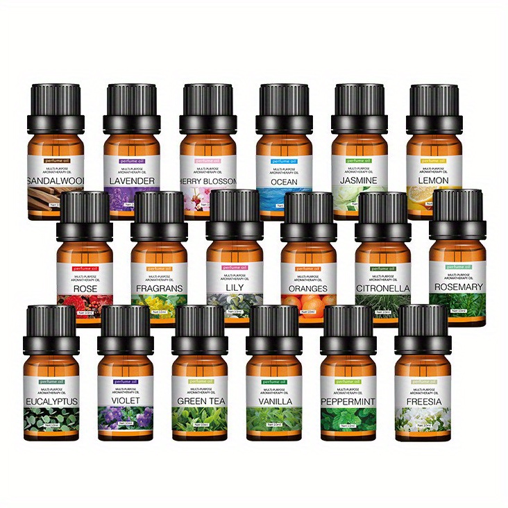 3 6pcs 12 types of essential oil essential oil pack diffuser humidifier massage candle hair care rose ocean cherry   lavender lily sandalwood sweet orange osmanthus green tea minit 10ml details 0