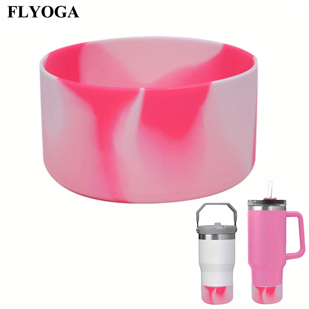 Silicone Colorful Cup Bottom Sleeve For Tumbler With Handle - Temu United  Arab Emirates