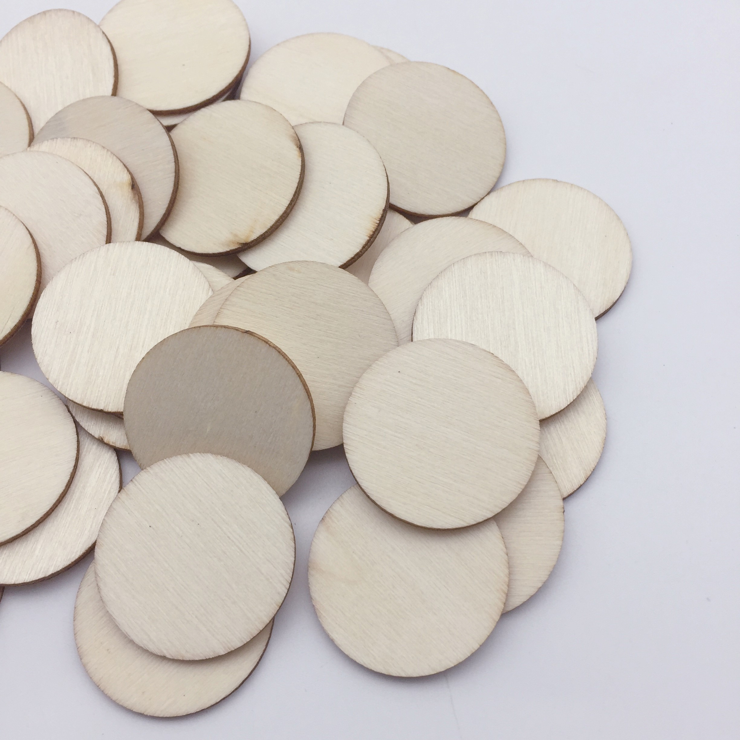 Small Wood Circles Round Wood Discs Diy Round Blank Wooden - Temu