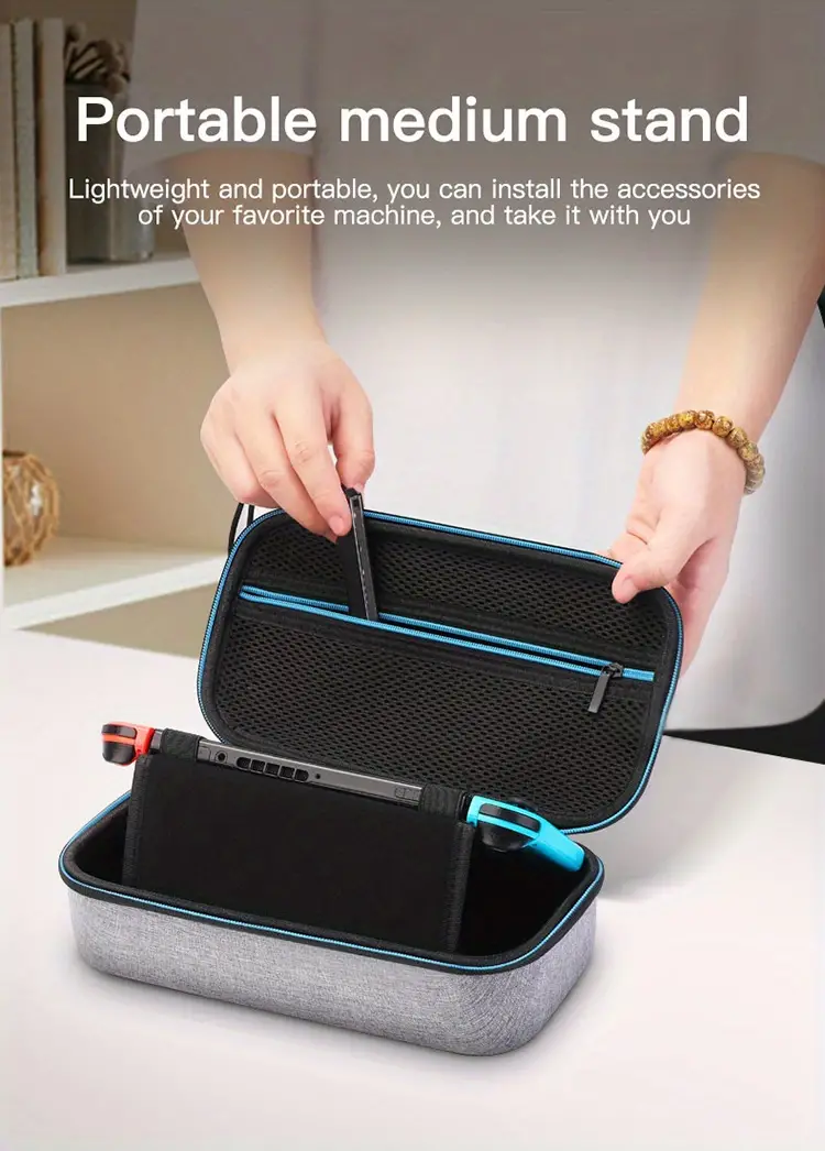for nintendo switch switch oled storage bag free combination storage game console accessories finishing bag shockproof and waterproof simple and portable hard bag details 0