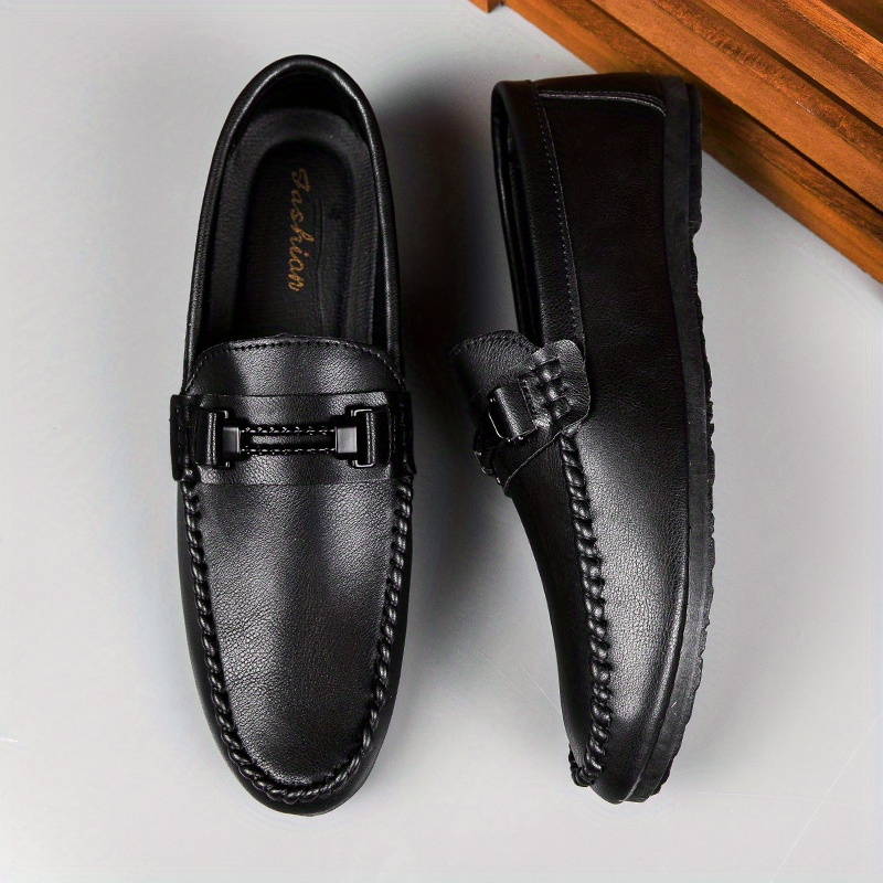  Zapatos deportivos negros para hombre, zapatos casuales de  cuero, color sólido, casuales, a la moda, sencillos, para correr, caminar  (A03-B, 11) : Ropa, Zapatos y Joyería