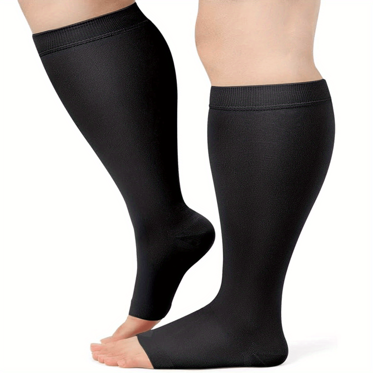 1 Pair Open Toe Compression Socks for Women and Men Circulation