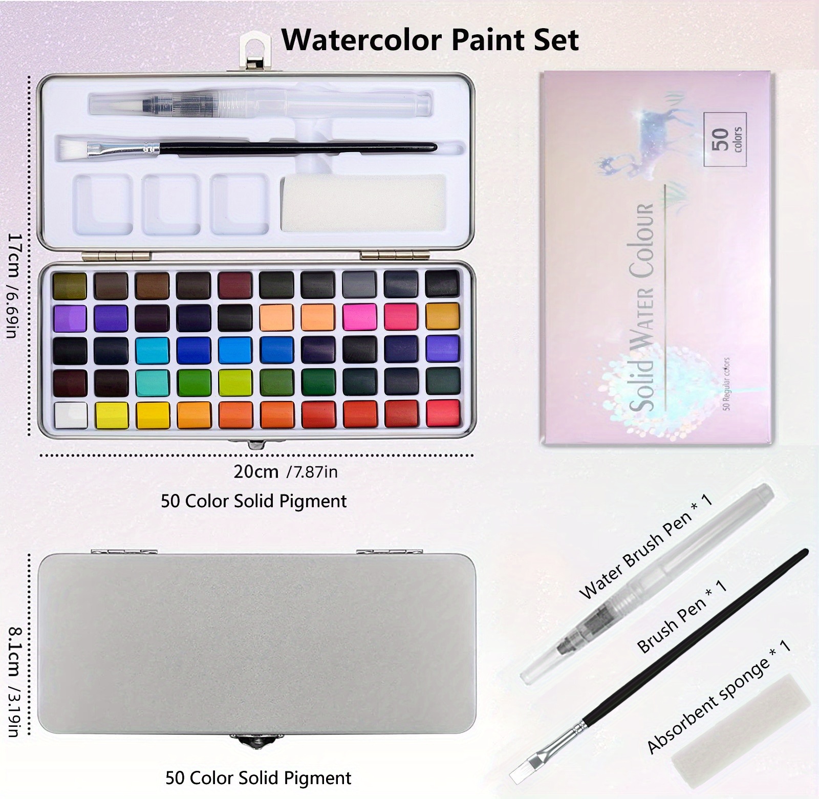 Watercolor Paint Set Watercolor Paints 100 Colors Painting Temu