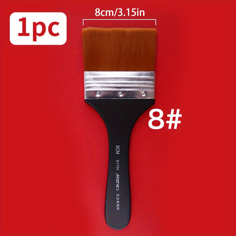 4PCS Flat Painting Brushes Large Paintbrush Set Artist Painting Brushes  Nylon Bristles Wash Brushes Paint Brush with Wooden Handles for Watercolor