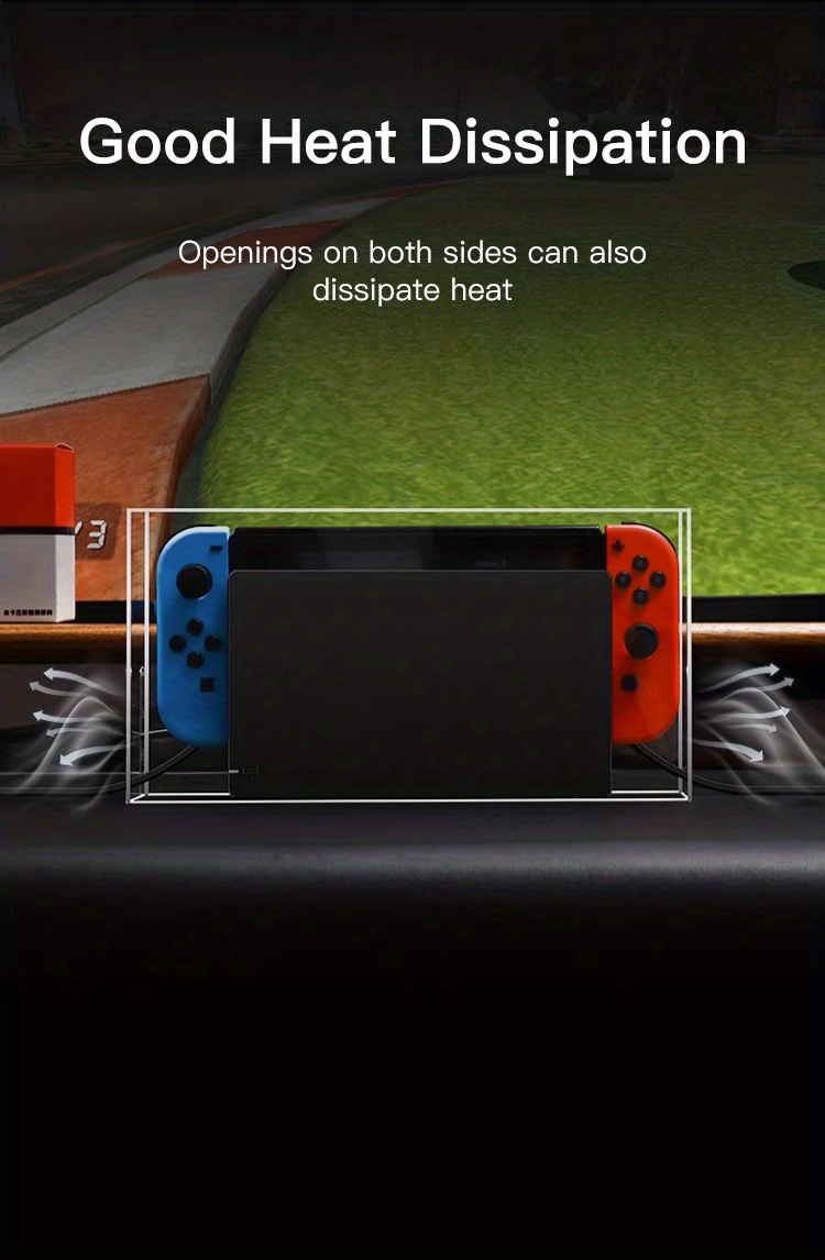 acrylic transparent game console base protective case dust cover for nintendo switch switch oled details 7