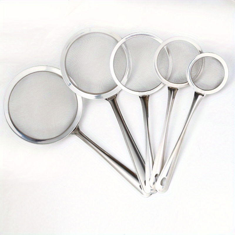 1set 304 Stainless Steel Soup Ladle & Strainer With Wooden Handle Hot Pot  Scoop Colander Spoon