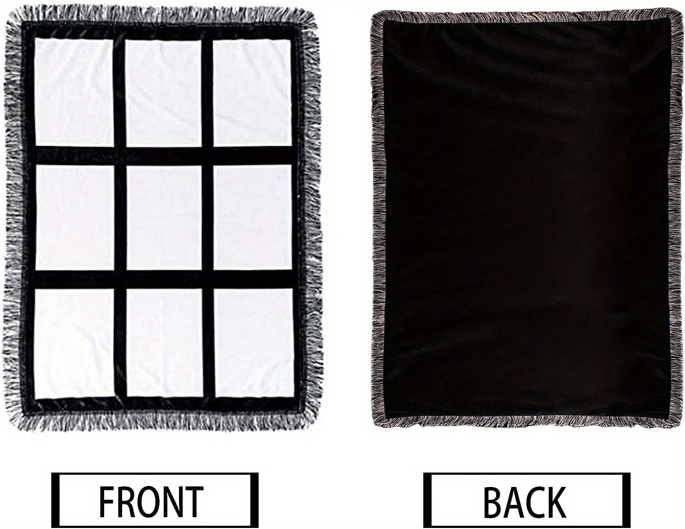 9-Panel Blank Sublimation Blanket - 60in x 40in – REAL BLANKS