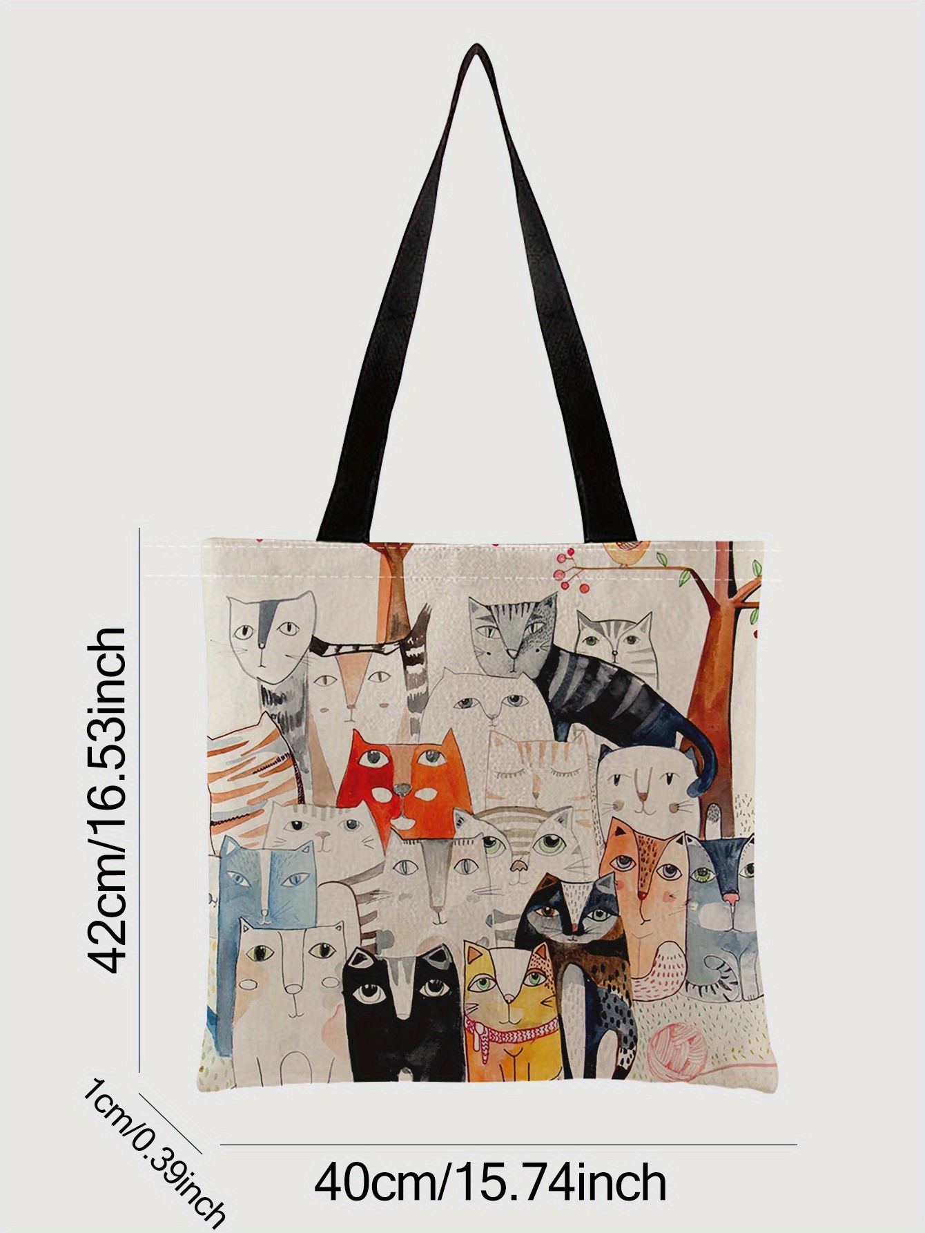 Many Cats Painting Tote Bag Summer Travel Beach Shoulder Bag Temu Ireland