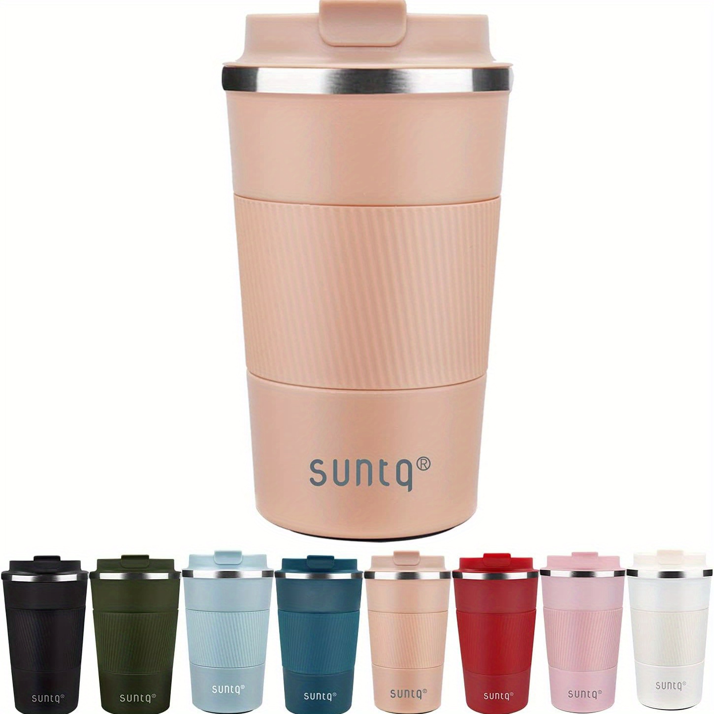 Reusable Travel Coffee Cups, Travel Coffee Mug With Leakproof Lid, Thermal  Mug Insulated Cup, Stainless Steel Travel Cup With Rubber Grip, For Hot And  Cold Drinks - Temu