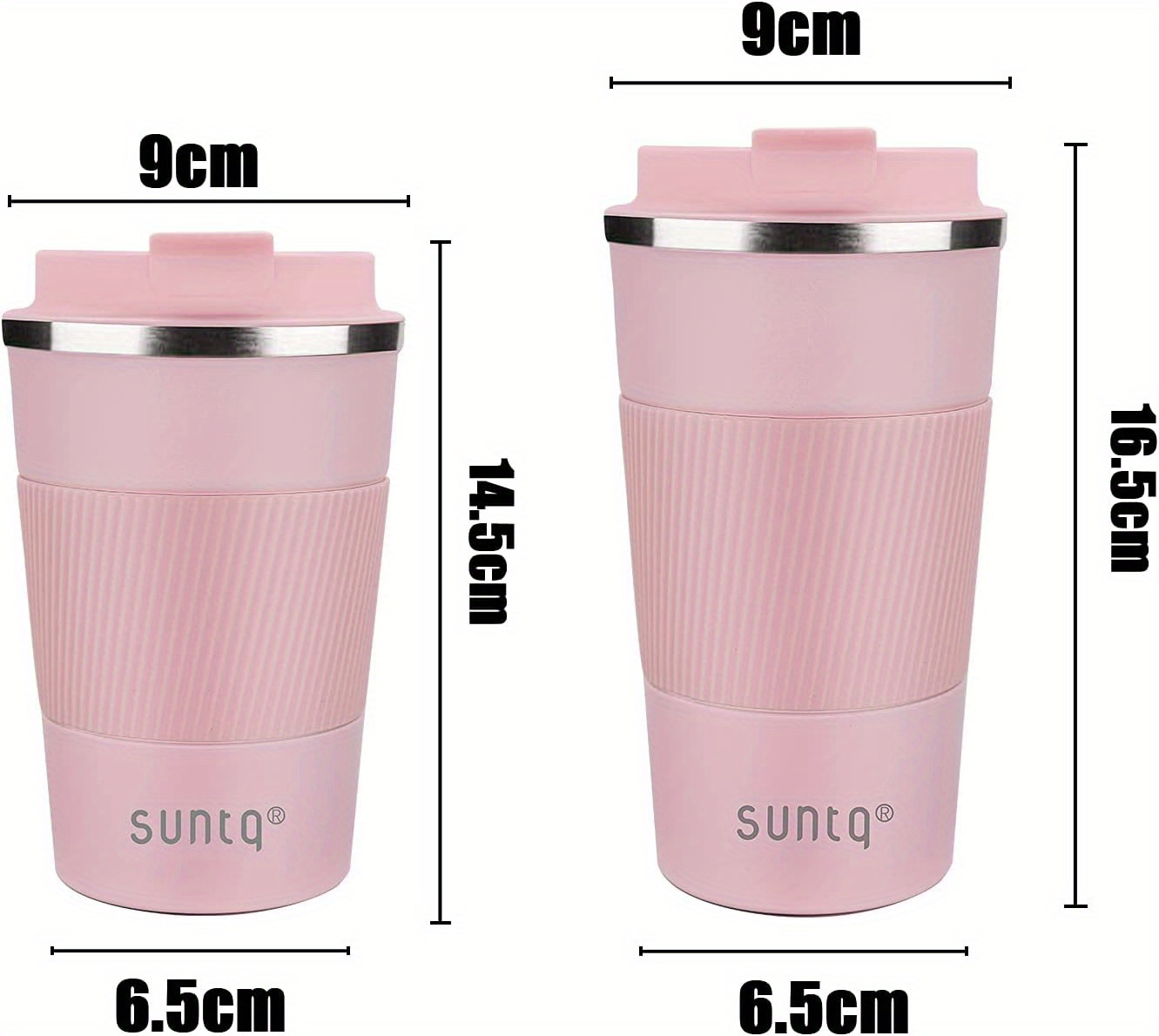 Reusable Travel Coffee Cups, Travel Coffee Mug With Leakproof Lid, Thermal  Mug Insulated Cup, Stainless Steel Travel Cup With Rubber Grip, For Hot And Cold  Drinks - Temu