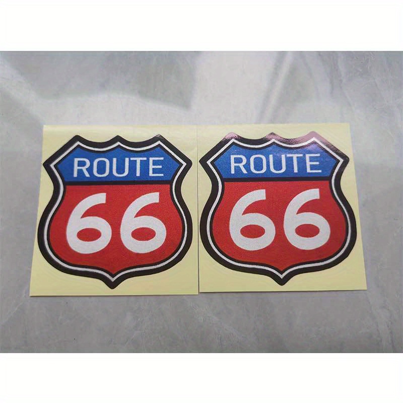 Mounted Motorcycle Stickers U.s. Historic Route 66 Logo - Temu