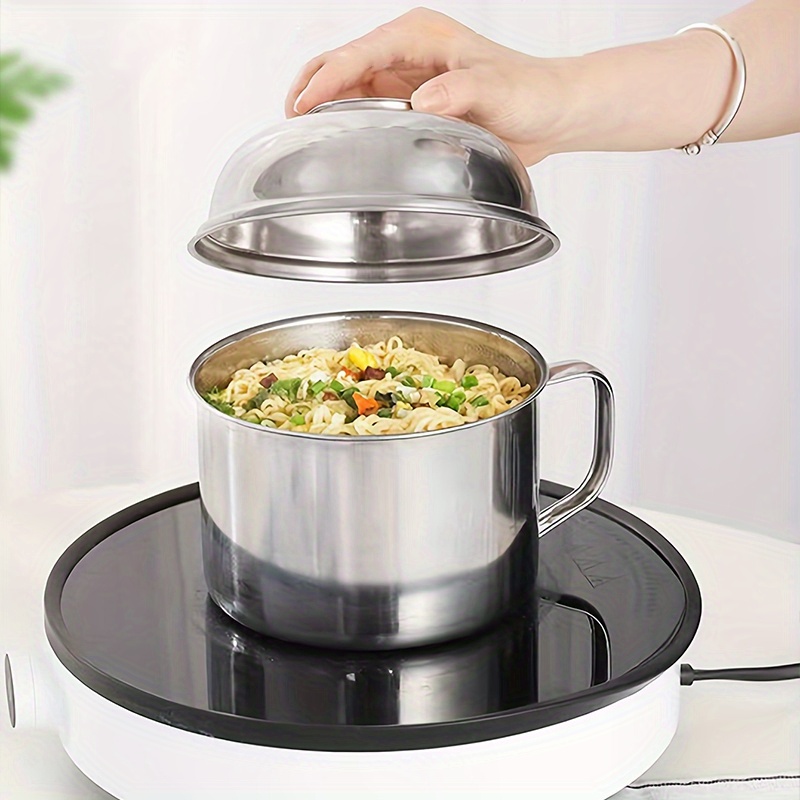 1pc Stainless Steel Insulated Bowl With Lid Korean Style - Temu