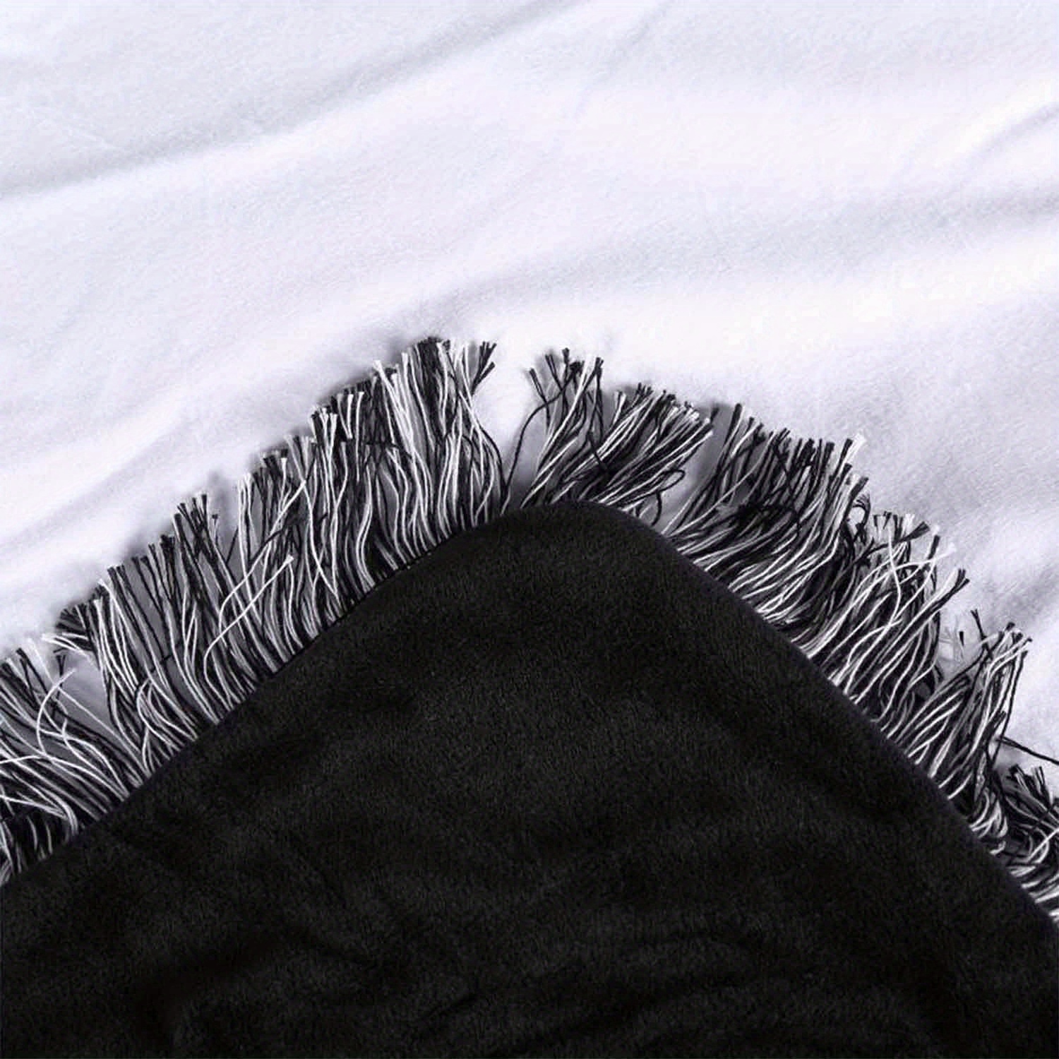 Sublimation Blank Blanket without Tassels DIY Photo Print Heat Press Woven  Throw Blanket DIY Flannel Fringe