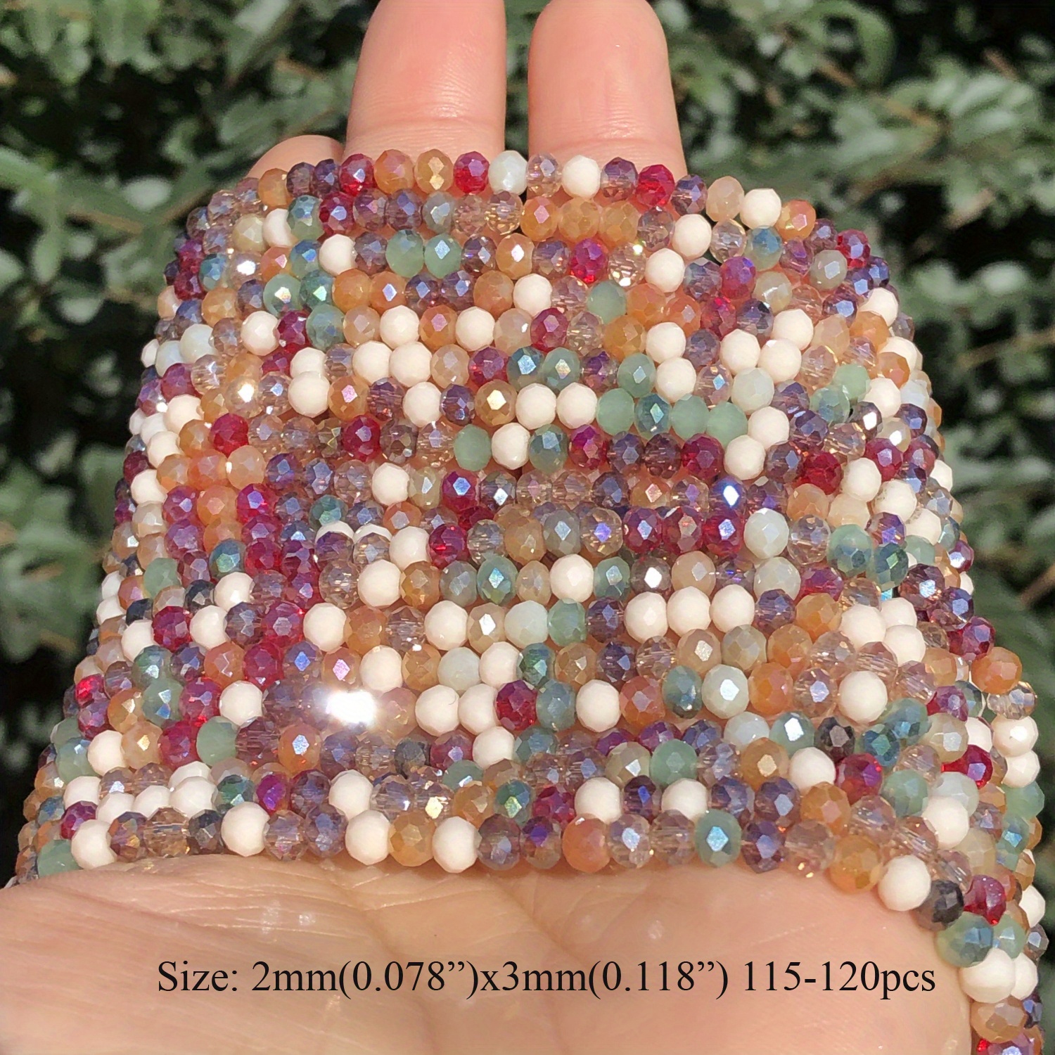 Diameter Sparkling Clear Crystal Beads Faceted Glass Beads - Temu