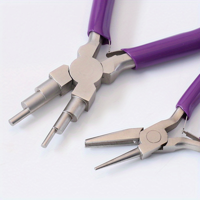 4-3/4 Bent Chain Nose Pliers with Spring Jewelry Making Metal Forming Tool