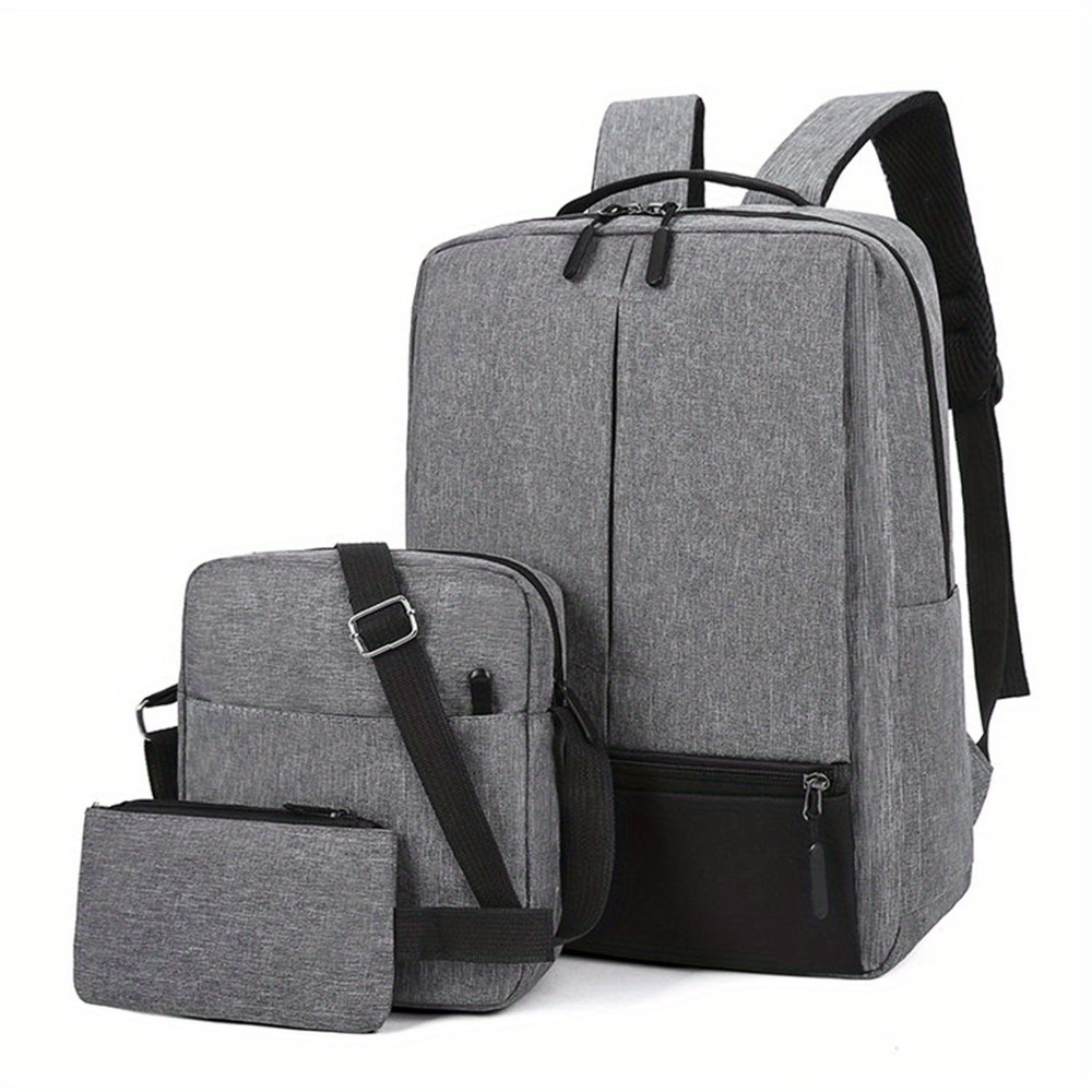 3pcs Mochila Bolsa Mensajero Bolso Mano Mochila Hombres - Temu